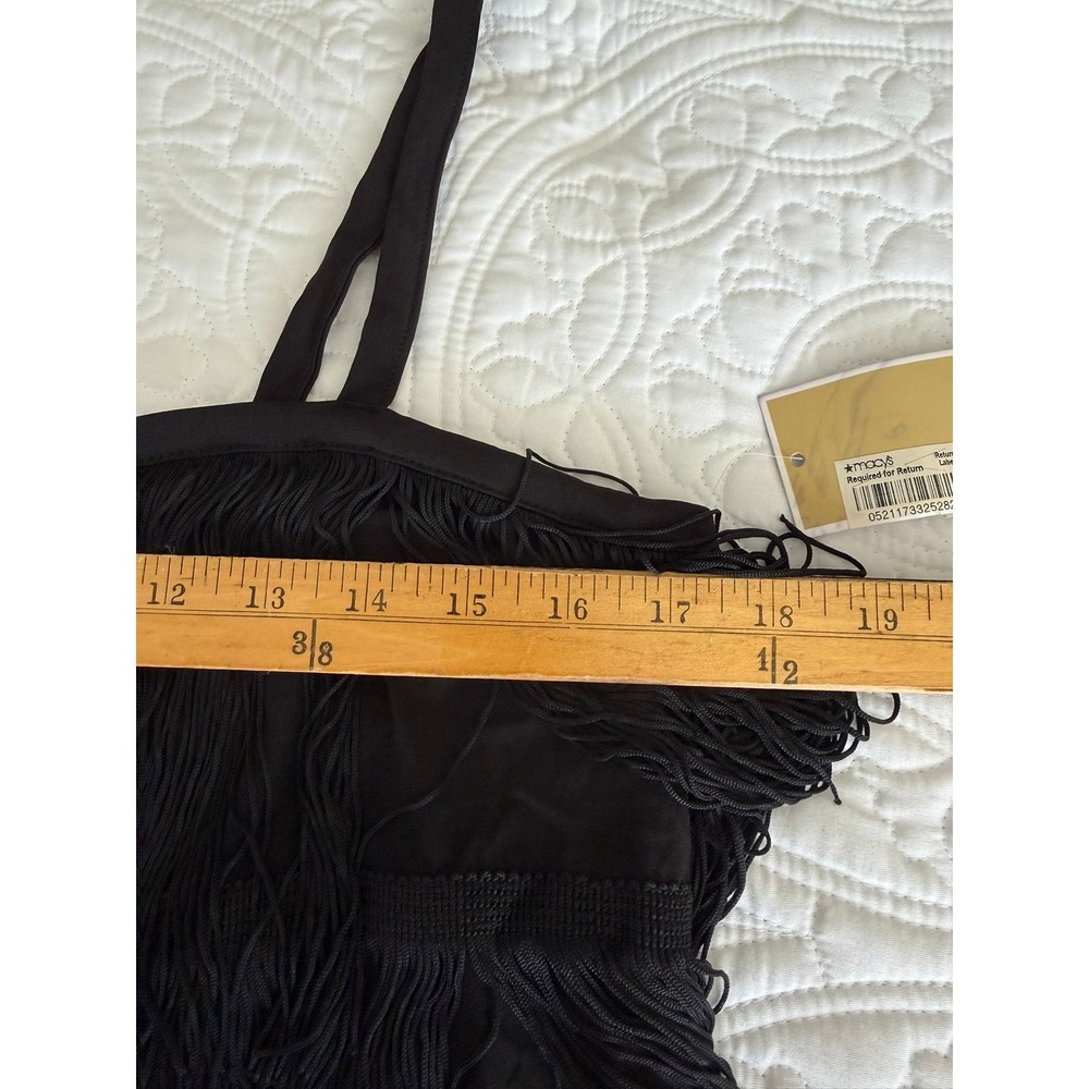 Michael Kors Black Tiered Fringe Camisole Top MH05A54A22 Womens Medium NWT - Picture 8 of 11